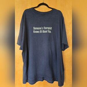 Navy Blue Funny Quote Graphic T-Shirt